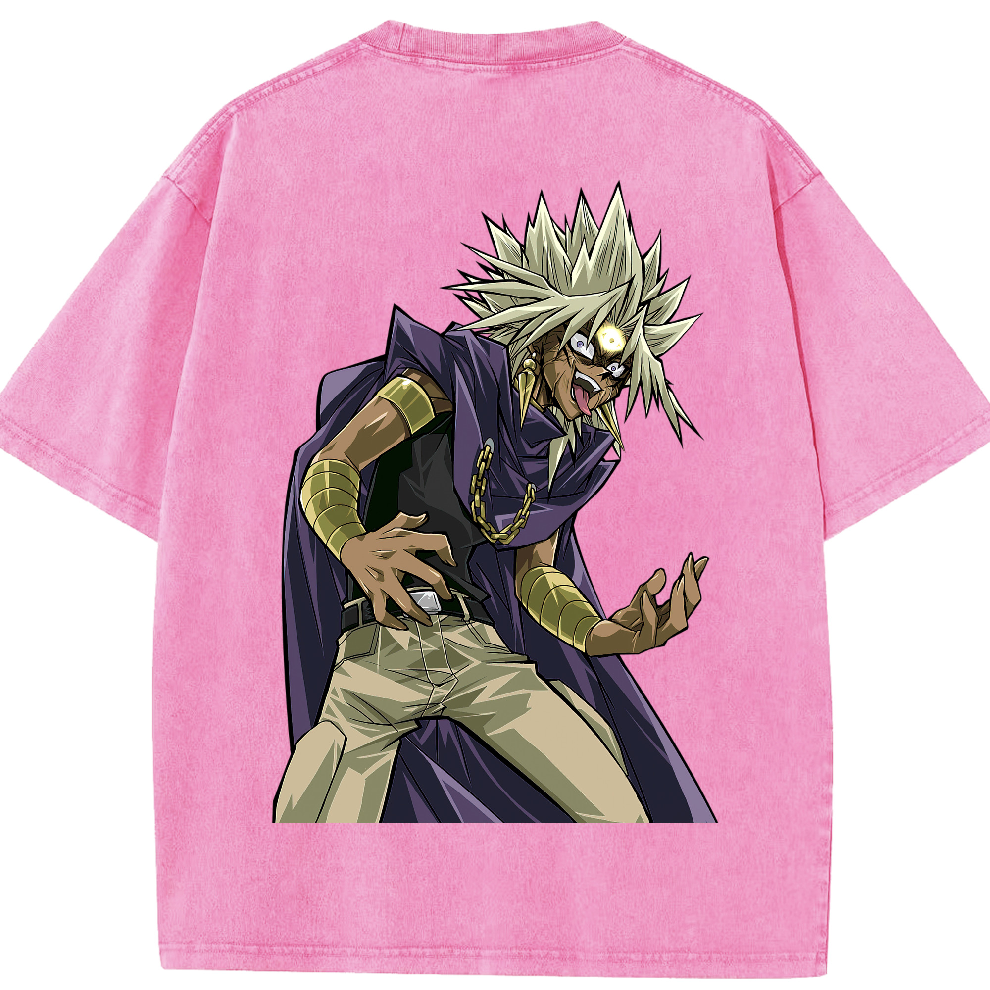 （画像用） 遊☆戯☆王 Yu-Gi-Oh! 綿100% ヴィンテージ風 半袖Tシャツ（背面プリント）